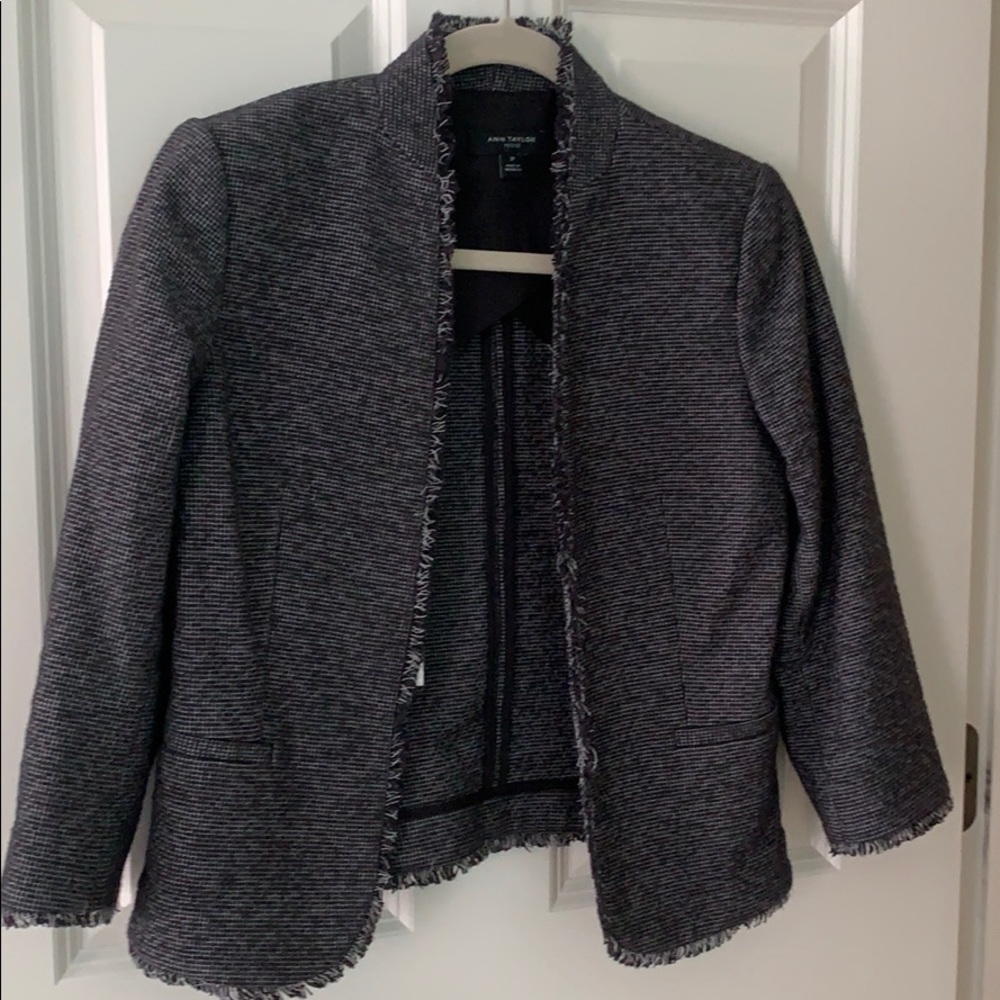 Ann Taylor petite fringe blazer